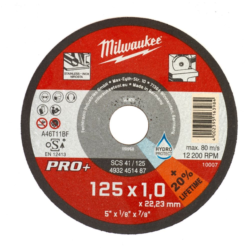 Milwaukee Metalltrennscheibe PRO INOX 125 mm SCS41 1 mm Produktbild Milwaukee Metalltrennscheibe PRO INOX 125 mm SCS41 1 mm