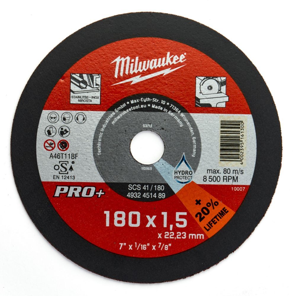 Milwaukee Metalltrennscheibe PRO INOX 180 mm SCS41 1,5 mm Produktbild Milwaukee Metalltrennscheibe PRO INOX 180 mm SCS41 1,5 mm