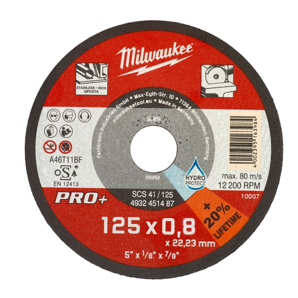 Milwaukee Elektrowerkzeuge Metalltrennscheibe PROplus INOX 125 mm SCS42 0,8 mm Produktbild Milwaukee Elektrowerkzeuge Metalltrennscheibe PROplus INOX 125 mm SCS42 0,8 mm bild 4
