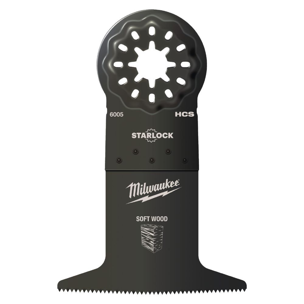 Milwaukee Tauchsägeblatt 65 x 42 mm Multitool Starlock für Schnitte in Holz Produktbild Milwaukee Tauchsägeblatt 65 x 42 mm Multitool Starlock für Schnitte in Holz