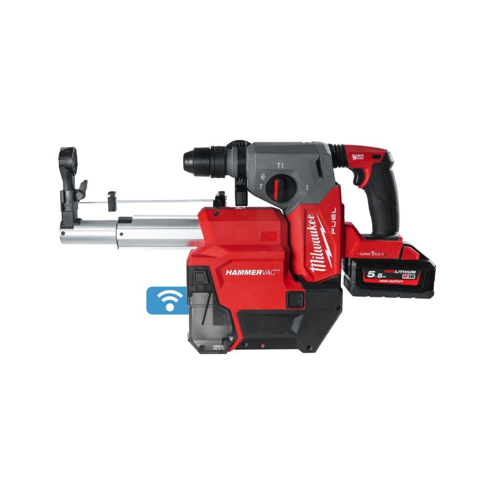 Milwaukee ONE KEY Akku-Kombihammer + Staubabsaugung M18ONEFHXDEL-552C Produktbild Milwaukee ONE KEY Akku-Kombihammer + Staubabsaugung M18ONEFHXDEL-552C