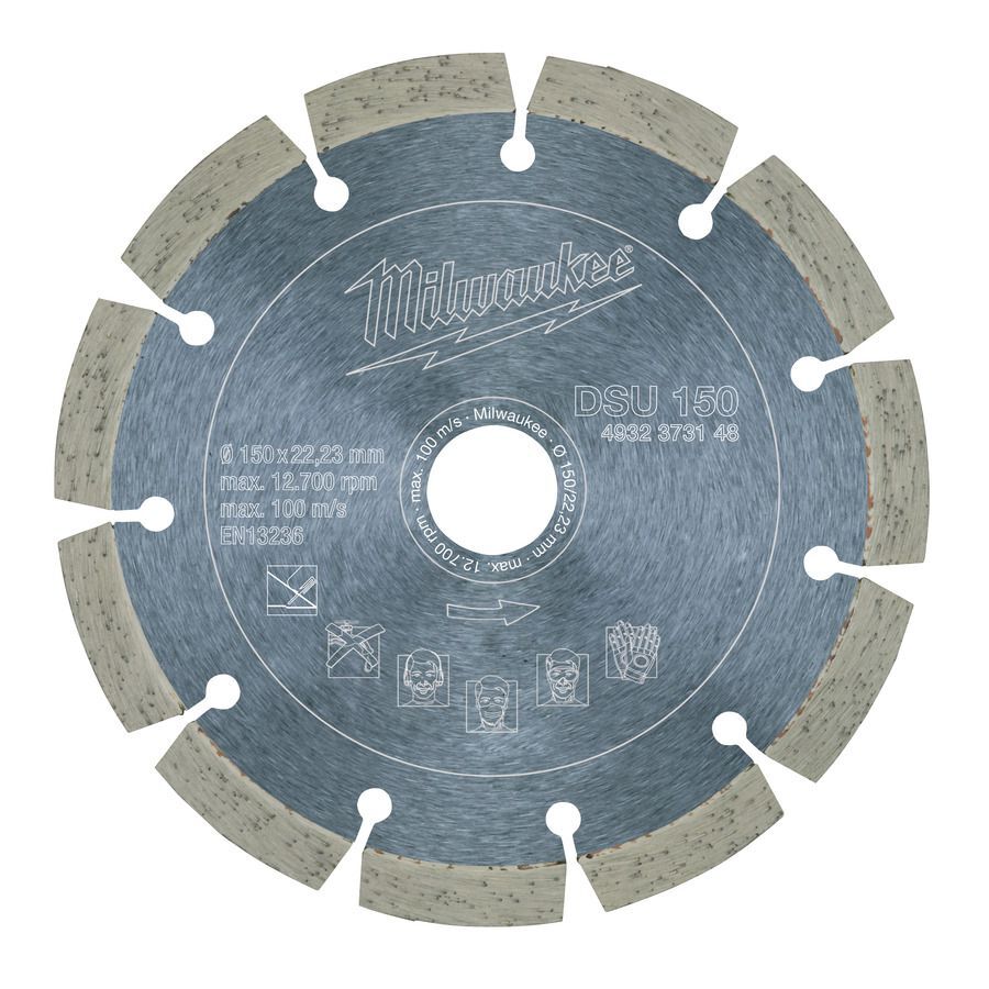 Milwaukee optimiert für Mauernutfräsen Diamanttrennscheibe DSU 150mm Produktbild Milwaukee optimiert für Mauernutfräsen Diamanttrennscheibe DSU 150mm