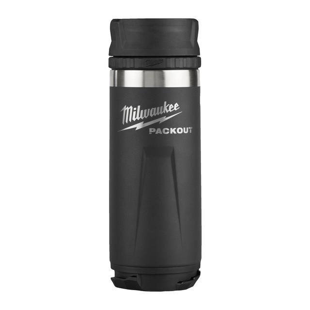 Produktbild Milwaukee PACKOUT Isolierbecher 530 ml mit Trinkdeckel schwarz
