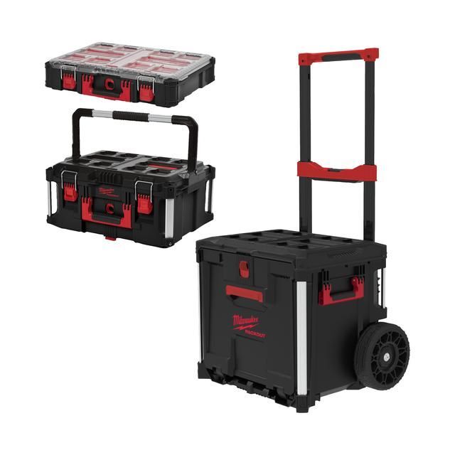 Produktbild Milwaukee PACKOUT Starter Set 3 PACKOUT Trolley Koffer mit Schublade