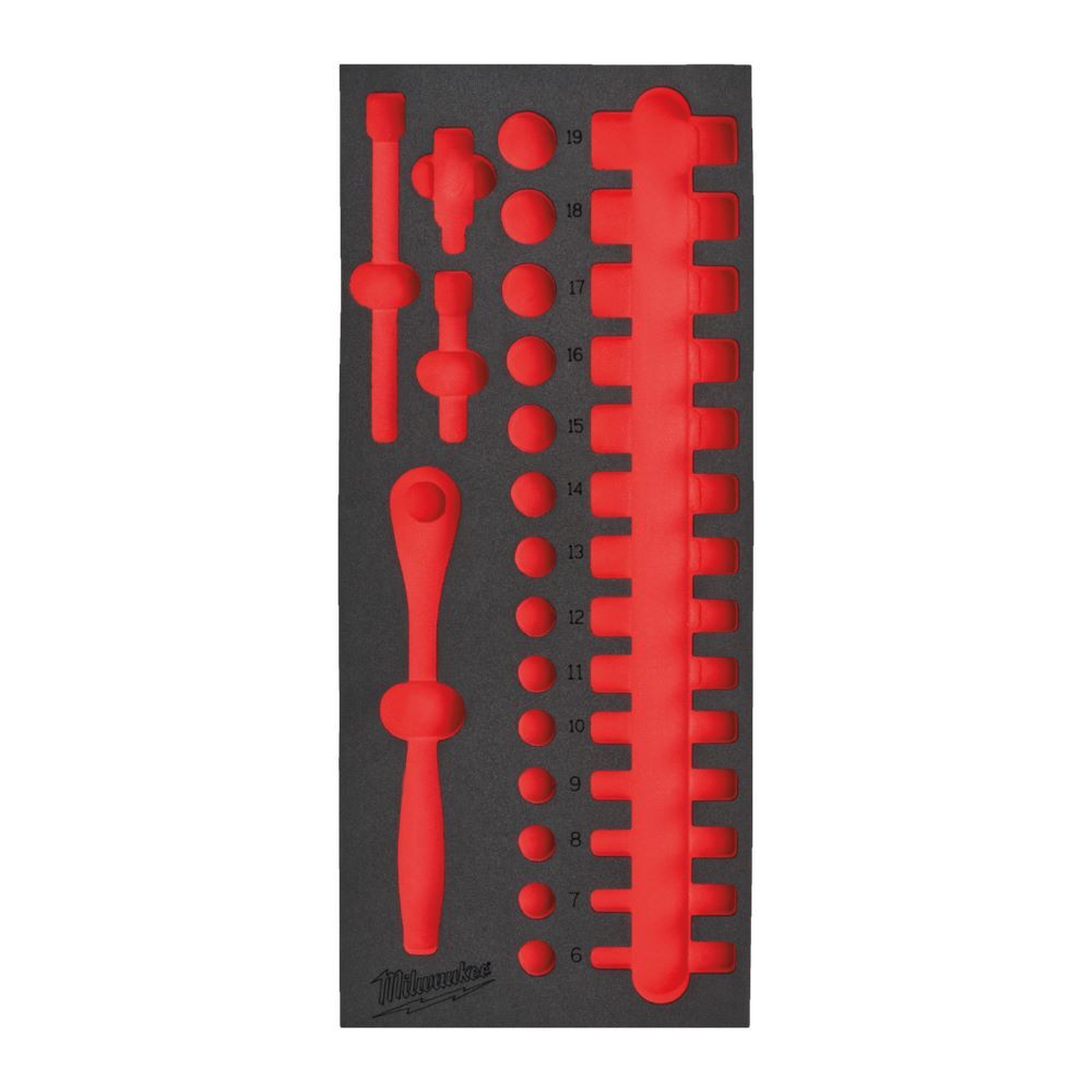 Milwaukee Elektrowerkzeuge Ersatz Einlage 1/3 für 3/8 Zoll Ratsche Steckschlüsseleinsätze Werkstattw Produktbild Milwaukee Elektrowerkzeuge Ersatz Einlage 1/3 für 3/8 Zoll Ratsche Steckschlüsseleinsätze Werkstattw