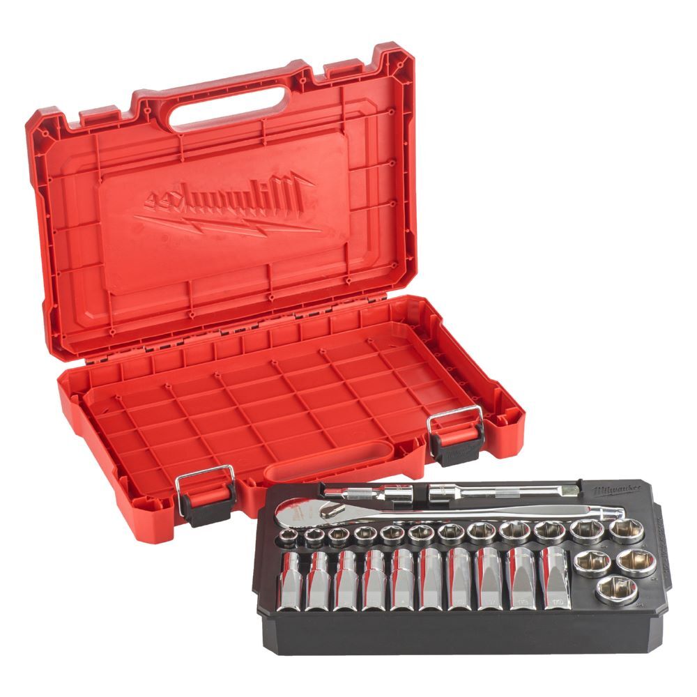Milwaukee Ratschen und Nusssatz 1/2 Zoll imperial 28 Teile Produktbild Milwaukee Ratschen und Nusssatz 1/2 Zoll imperial 28 Teile
