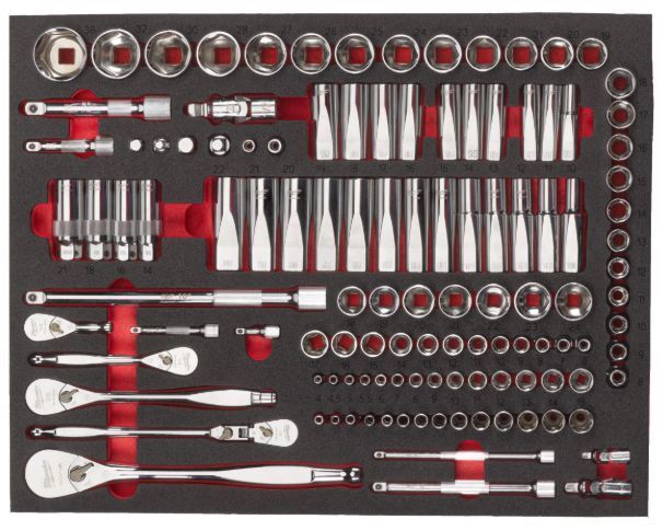Produktbild Milwaukee Ratschen Steckschlüsseleinsätze Einlage 119 Teile Einlage für Werkstattwagen