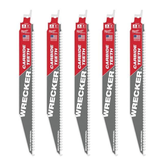 Produktbild Milwaukee Säbelsägeblatt THE WRECKER HM-bestückt 5er Pack 230 x 4,2 mm 6 TPI