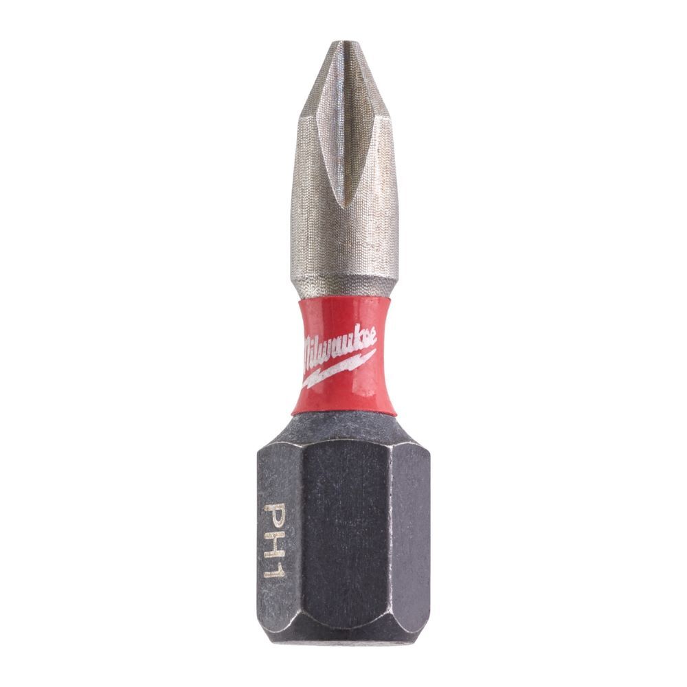 Milwaukee Schrauberbit Shockwave PH 1 x 25 mm Produktbild Milwaukee Schrauberbit Shockwave PH 1 x 25 mm