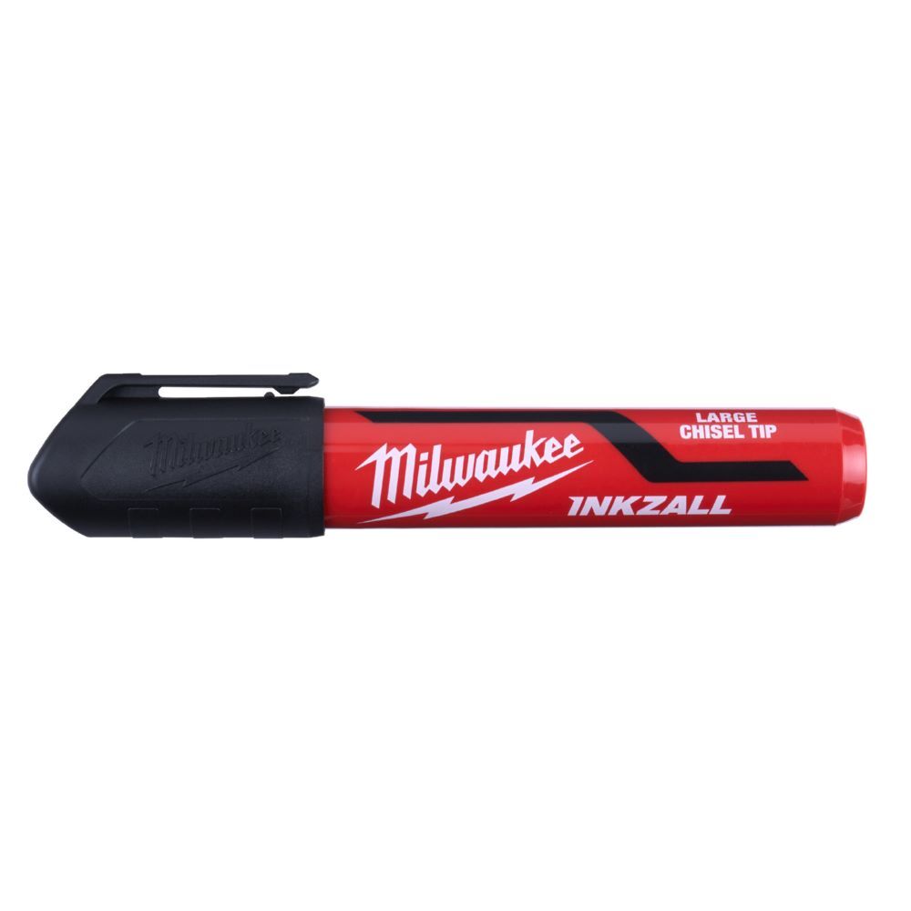 Milwaukee Permanentmarker Keilspitze L schwarz 3er Pack Produktbild Milwaukee Permanentmarker Keilspitze L schwarz 3er Pack