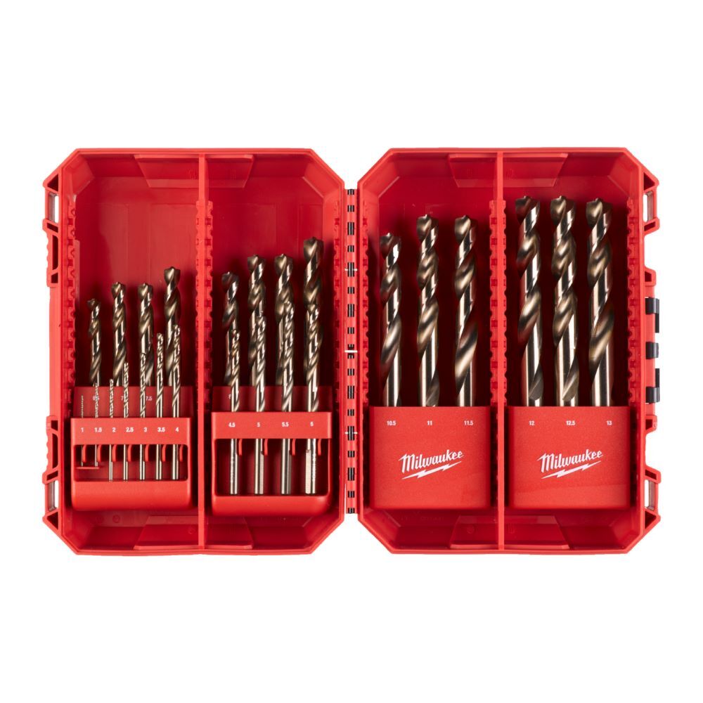 Milwaukee Elektrowerkzeuge Metallbohrer HSS G RED COBALT 1 bis 13 mm 25 teilig Milwaukee Elektrowerkzeuge Metallbohrer HSS G RED COBALT 1 bis 13 mm 25 teilig