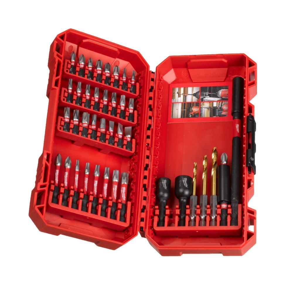 Milwaukee Elektrowerkzeuge PACKOUT kompatibler Kassette SHOCKWAVE Set Bohren & Schrauben 40 teiliges Produktbild Milwaukee Elektrowerkzeuge PACKOUT kompatibler Kassette SHOCKWAVE Set Bohren & Schrauben 40 teiliges