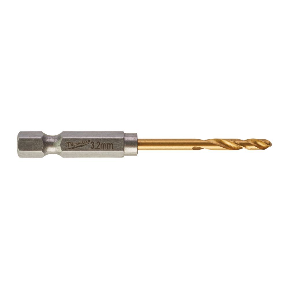 Milwaukee Metallbohrer SHOCKWAVE HSS-G RED HEX Titan 1/4 Zoll 3,2 x 66,5 mm Produktbild Milwaukee Metallbohrer SHOCKWAVE HSS-G RED HEX Titan 1/4 Zoll 3,2 x 66,5 mm