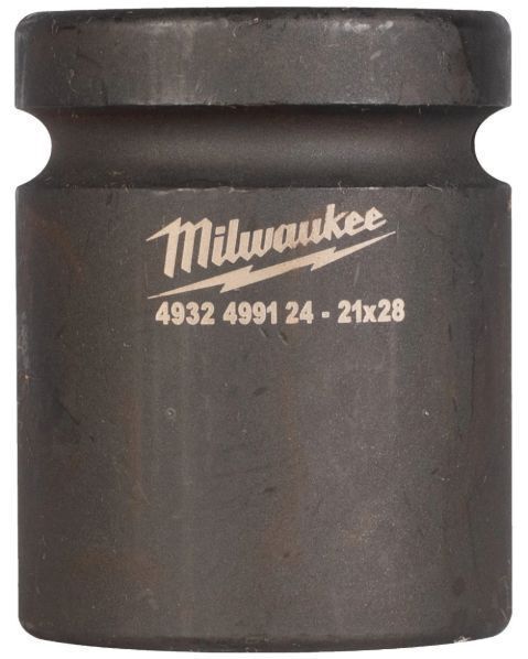 Produktbild Milwaukee SHOCKWAVE Schlagnuss 1Zoll Vierkant kurz 21 x 28 mm