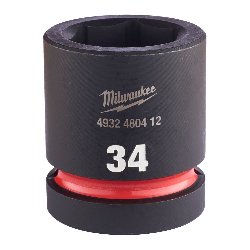 Milwaukee SHOCKWAVE Schlagnuss 1 Zoll kurz Schlüsselweite 34mm Produktbild Milwaukee SHOCKWAVE Schlagnuss 1 Zoll kurz Schlüsselweite 34mm