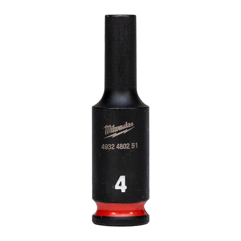 Milwaukee SHOCKWAVE Schlagnuss 1/4 Zoll lang Schlüsselweite 4mm Produktbild Milwaukee SHOCKWAVE Schlagnuss 1/4 Zoll lang Schlüsselweite 4mm