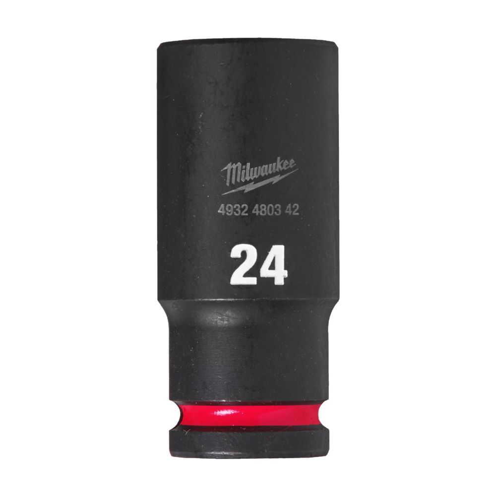 Milwaukee SHOCKWAVE Schlagnuss 1/2 Zoll lang Schlüsselweite 24mm Produktbild Milwaukee SHOCKWAVE Schlagnuss 1/2 Zoll lang Schlüsselweite 24mm