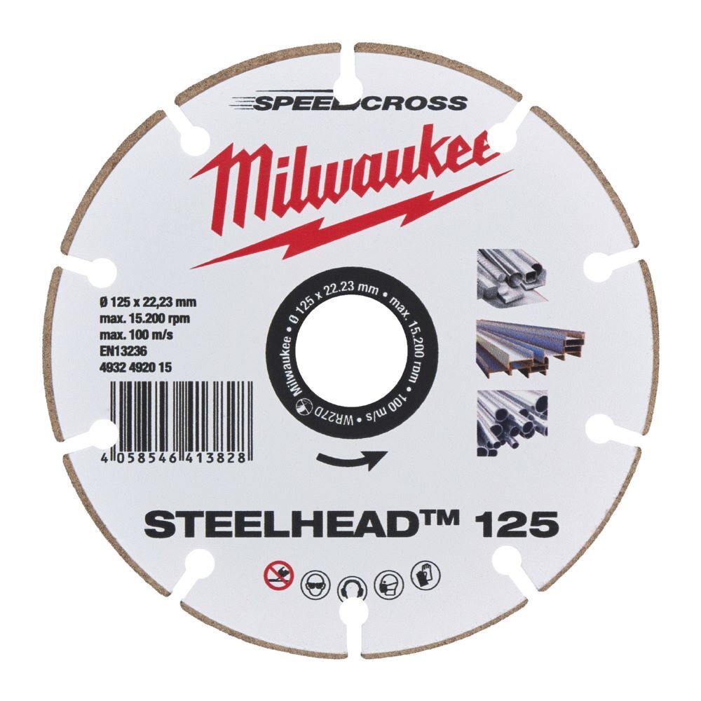 Milwaukee Elektrowerkzeuge Diamanttrennscheibe DH STEELHEAD Durchmesser 125 mm Produktbild Milwaukee Elektrowerkzeuge Diamanttrennscheibe DH STEELHEAD Durchmesser 125 mm