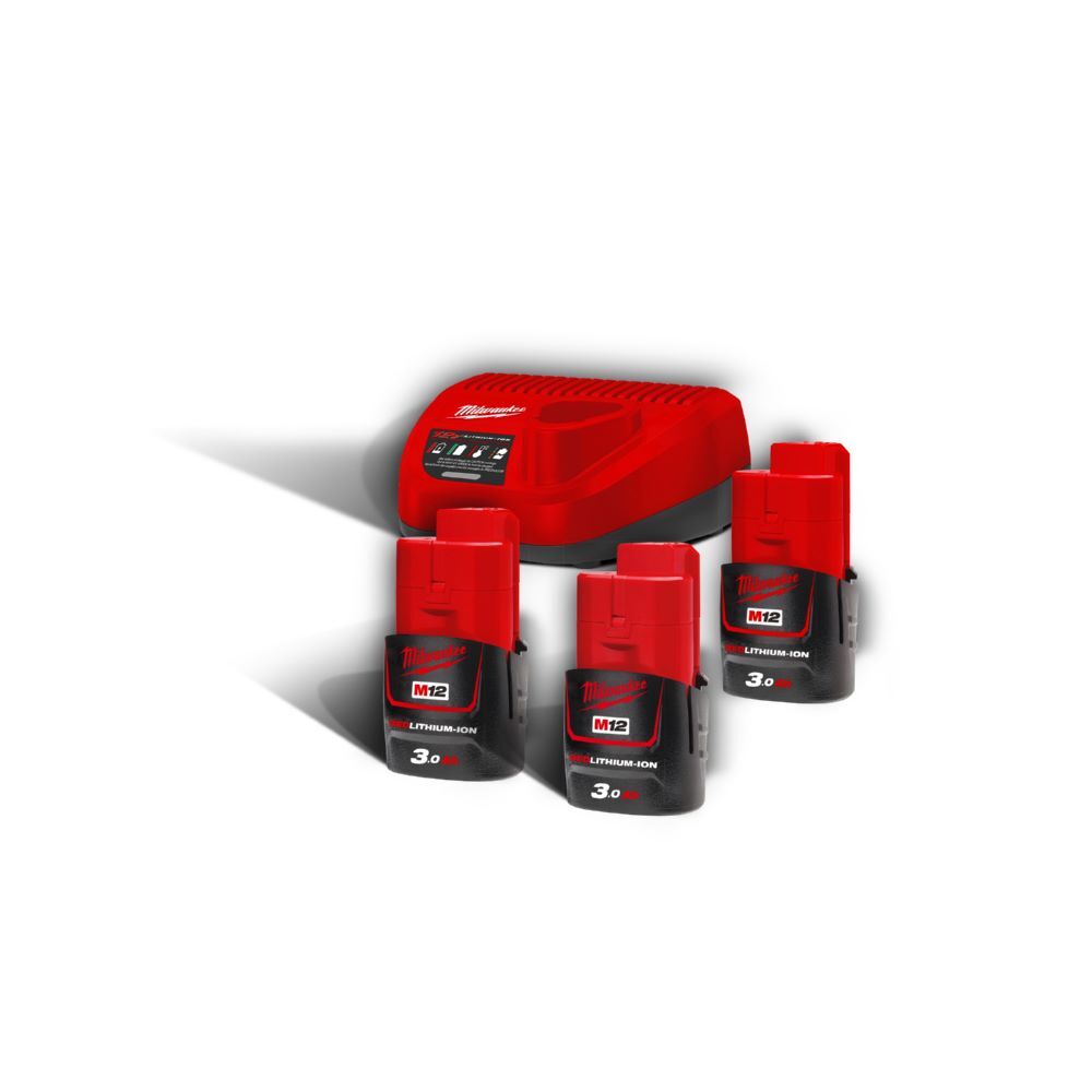 Milwaukee Starterset 12 Volt M12NRG-303 Produktbild Milwaukee Starterset 12 Volt M12NRG-303