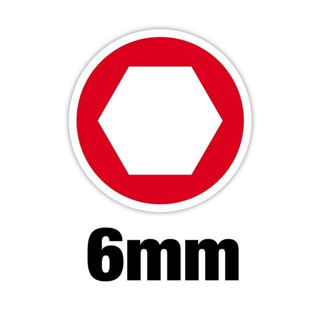 Produktbild Steckschlüssel mit Griff und Durchgangsloch SW 6 mm / M3,5 bild 2