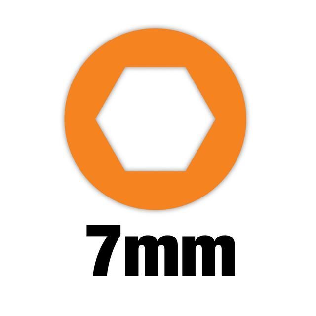 Produktbild Steckschlüssel mit Griff und Durchgangsloch SW 7 mm / M4 bild 2