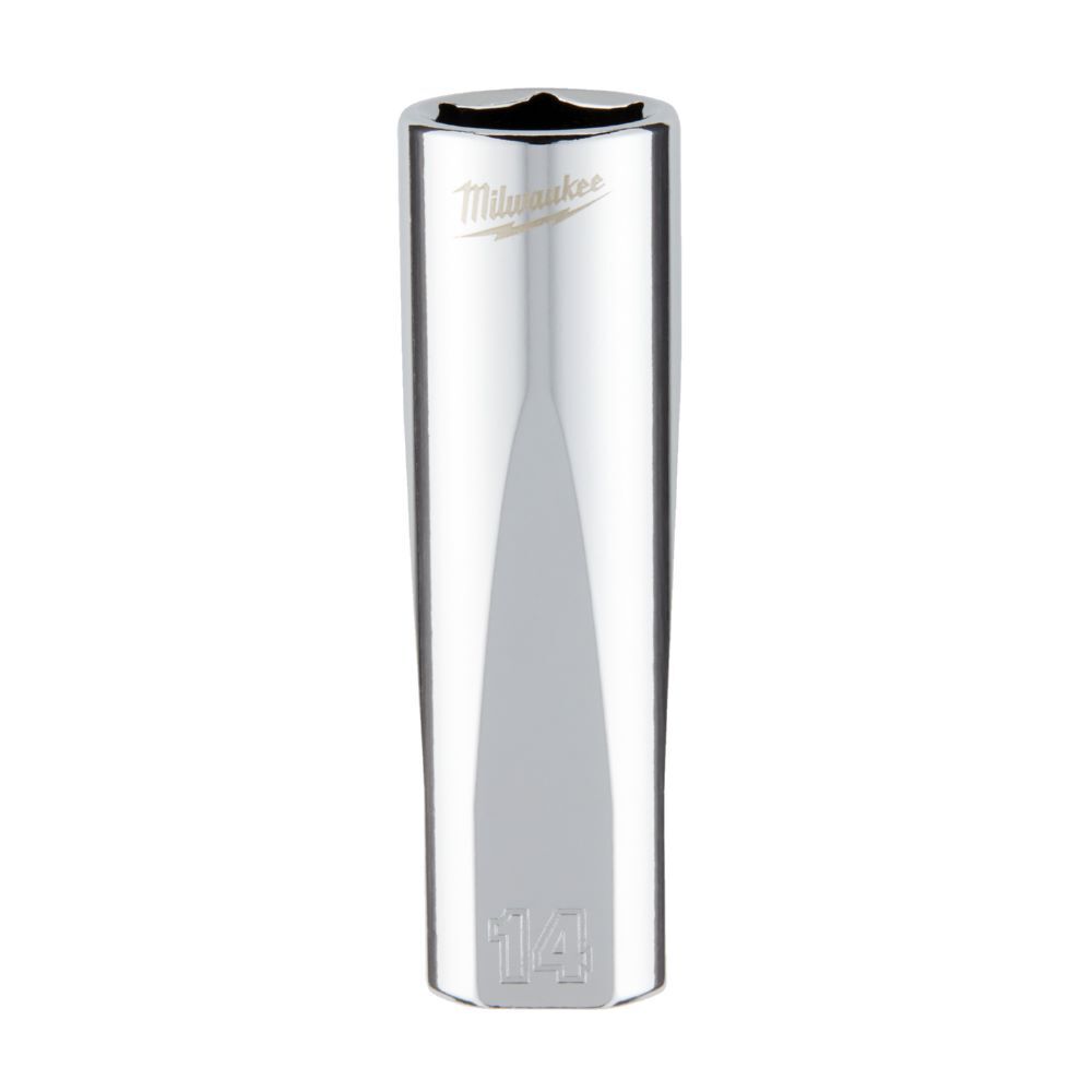 Milwaukee Steckschlüsseleinsatz 3/8 Zoll lang 14mm Produktbild Milwaukee Steckschlüsseleinsatz 3/8 Zoll lang 14mm