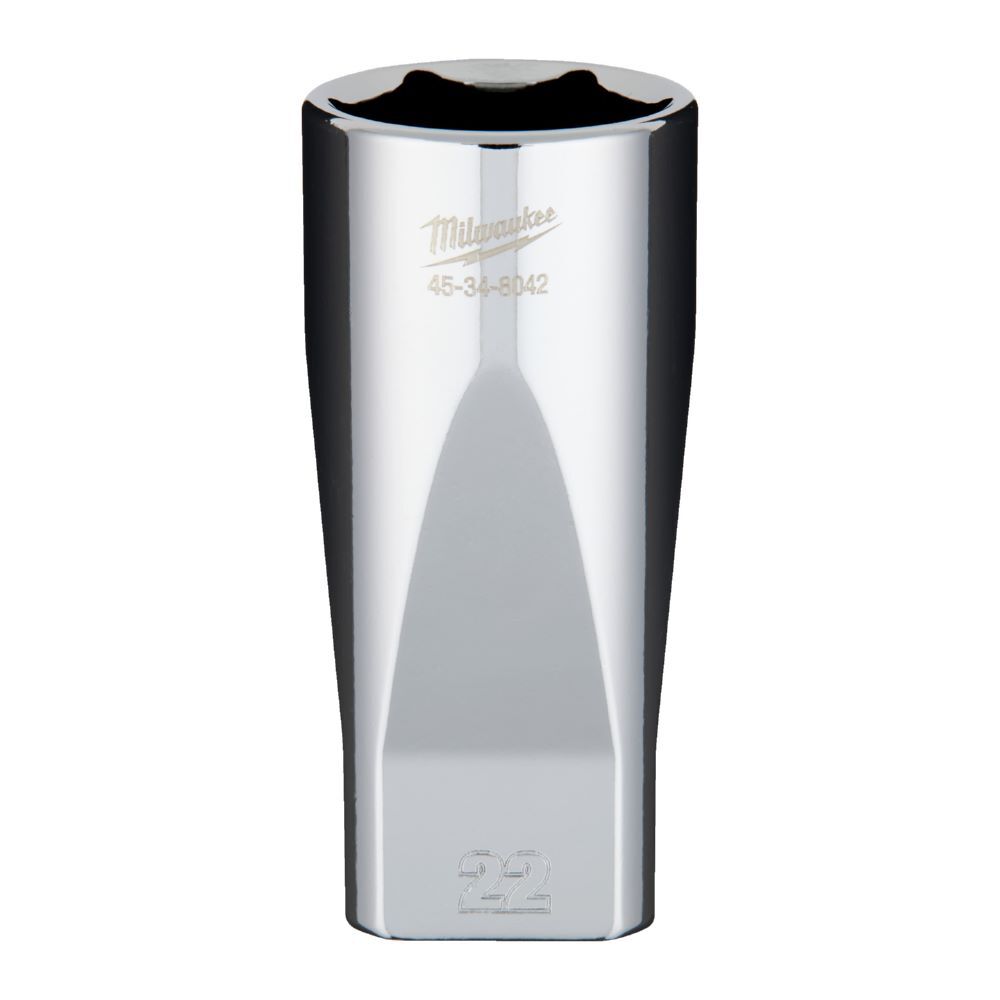 Milwaukee Steckschlüsseleinsatz 3/8 Zoll lang 22mm Produktbild Milwaukee Steckschlüsseleinsatz 3/8 Zoll lang 22mm