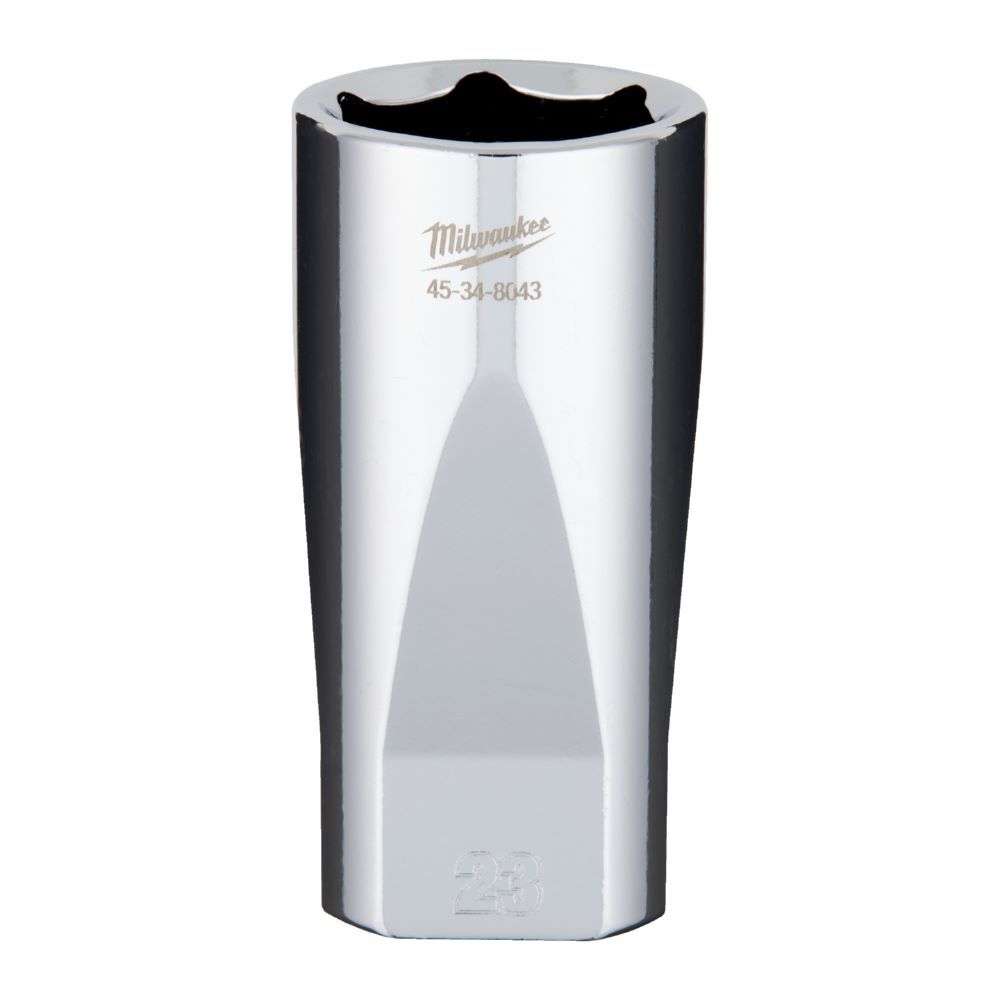 Milwaukee Steckschlüsseleinsatz 3/8 Zoll lang 23mm Produktbild Milwaukee Steckschlüsseleinsatz 3/8 Zoll lang 23mm