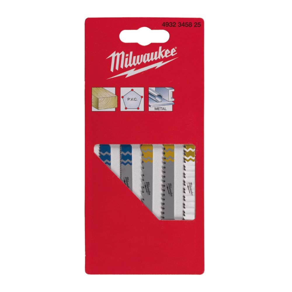 Milwaukee Stichsägeblatt Set 5 Teile Produktbild Milwaukee Stichsägeblatt Set 5 Teile