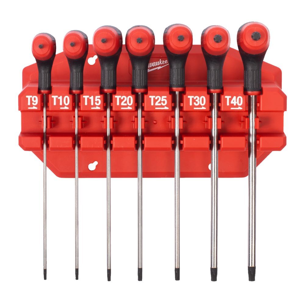 Produktbild Milwaukee Schraubendreher T-Griff-Set TX mit Softgrip-Auflage 7-teilig