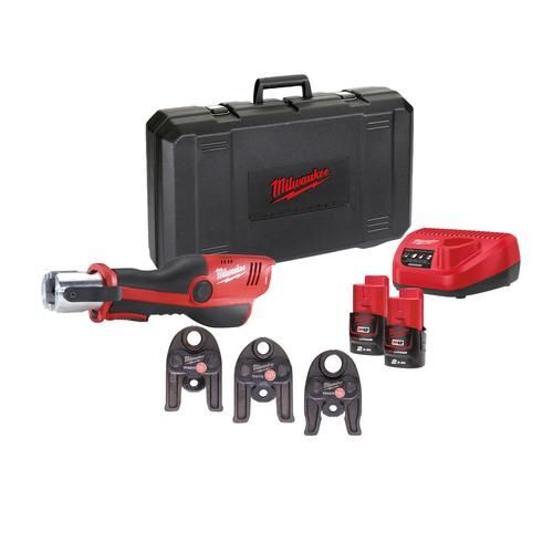 Produktbild Milwaukee M12ONEHPT-202C TH-Set M12 Akku-Presswerkzeug 3x TH-Profil Pressbacken