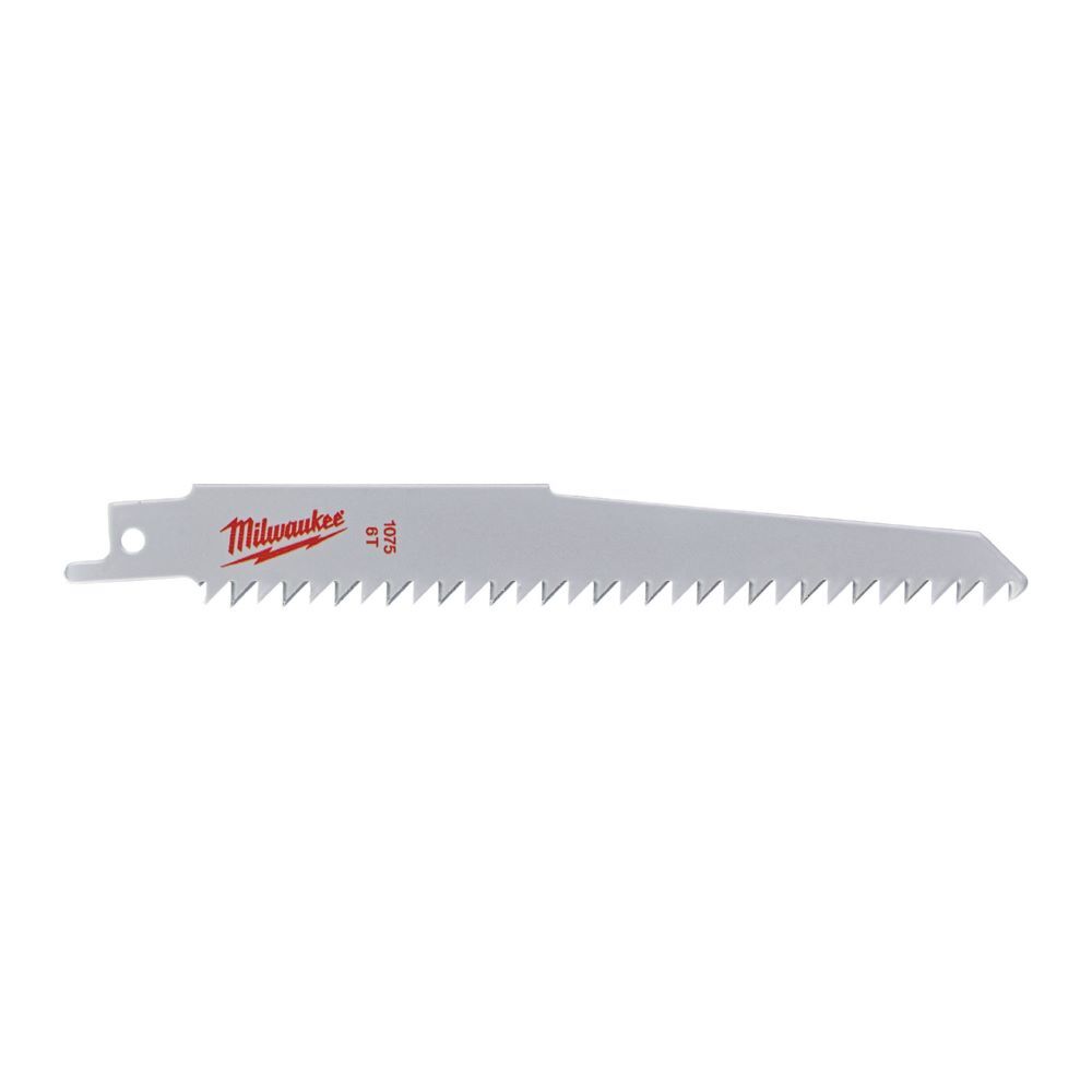 Milwaukee Elektrowerkzeuge Säbelsägeblatt für Holz 150 x 4,2 mm 6 TPI unlackiert Produktbild Milwaukee Elektrowerkzeuge Säbelsägeblatt für Holz 150 x 4,2 mm 6 TPI unlackiert