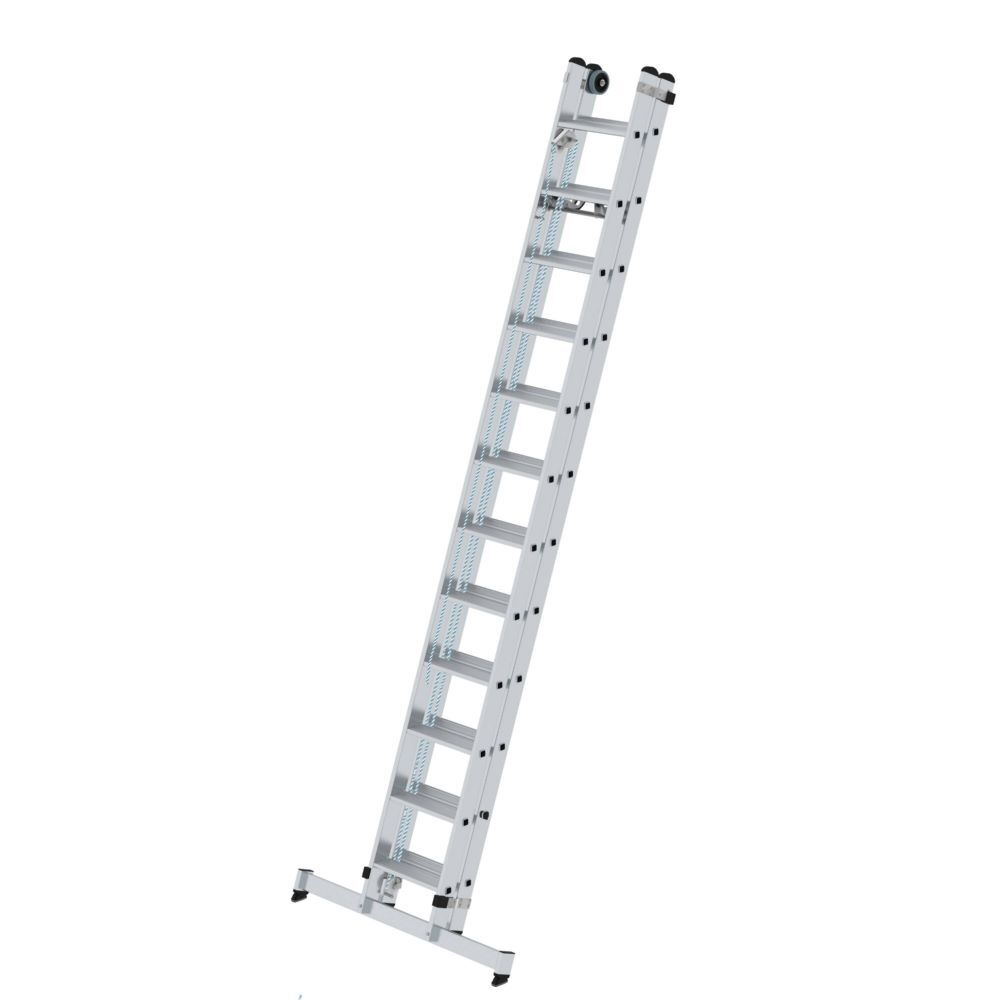 Munk Stufen Seilzugleiter 2x12 Stufen 6420 mm 2 teilig mit nivello Traverse Munk Stufen Seilzugleiter 2x12 Stufen 6420 mm 2 teilig mit nivello Traverse