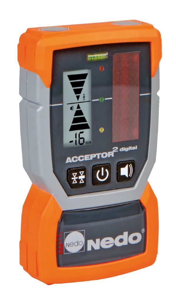 Nedo Laserempfänger Acceptor 2 digital mit Heavy-Duty Halteklammer Produktbild Nedo Laserempfänger Acceptor 2 digital mit Heavy-Duty Halteklammer