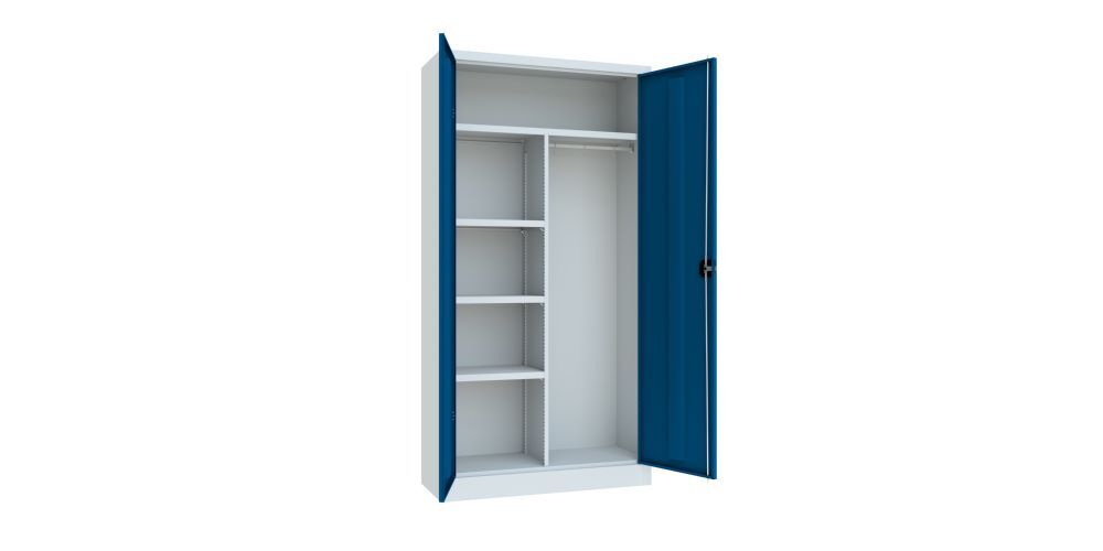 Produktbild PAVOY Akten Garderobenschrank 1950x1000x400 mm Drehgriff RAL 7035/5010