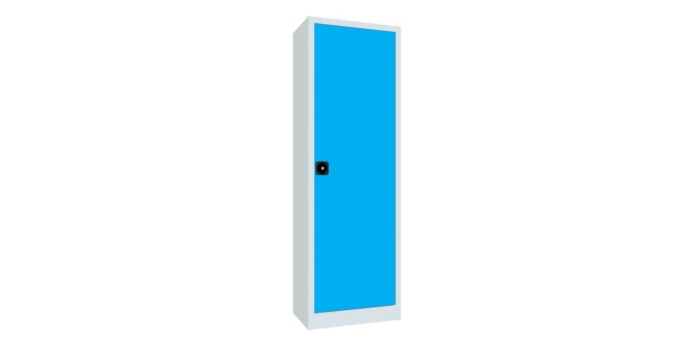Produktbild PAVOY Flügeltürenschrank 1950x640x400 mm 4 Böden gepulvert RAL 7035/5012