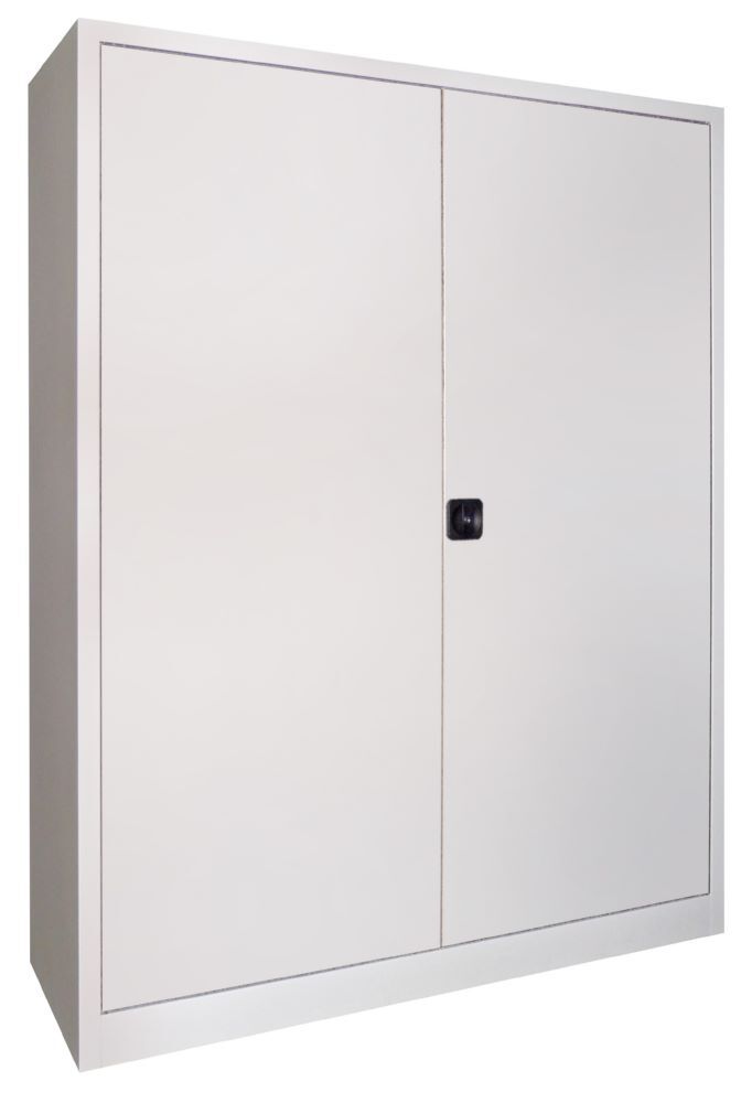 Produktbild PAVOY Flügeltürenschrank 1950x1500x500 mm 4 Böden gepulvert RAL 7035