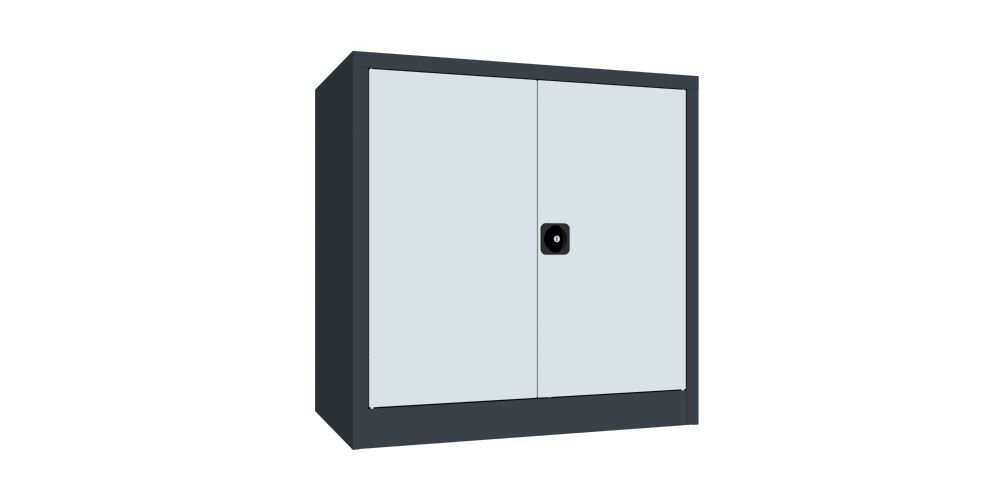 Produktbild PAVOY Flügeltürenschrank 1000x1000x600 mm 2 Böden verzinkt RAL 7016/7035