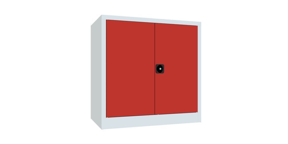 Produktbild PAVOY Flügeltürenschrank 1000x1000x600 mm 2 Böden verzinkt RAL 7035/3000