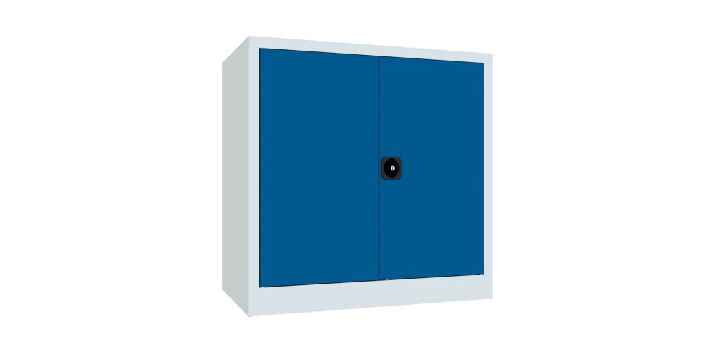 Produktbild PAVOY Flügeltürenschrank 1000x1000x600 mm 2 Böden verzinkt RAL 7035/5010