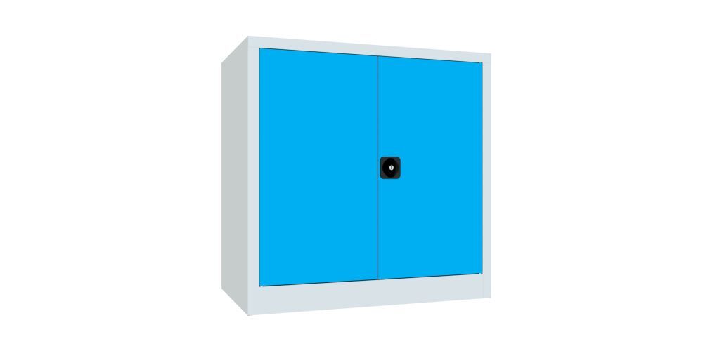 Produktbild PAVOY Flügeltürenschrank 1000x1000x600 mm 2 Böden verzinkt RAL 7035/5012