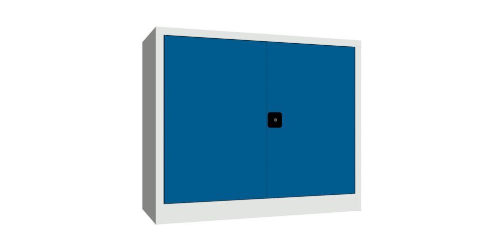 Produktbild PAVOY Flügeltürenschrank 1000x1200x500 mm 2 Böden verzinkt RAL 7035/5010