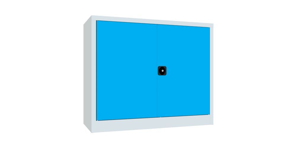 Produktbild PAVOY Flügeltürenschrank 1000x1200x500 mm 2 Böden verzinkt RAL 7035/5012