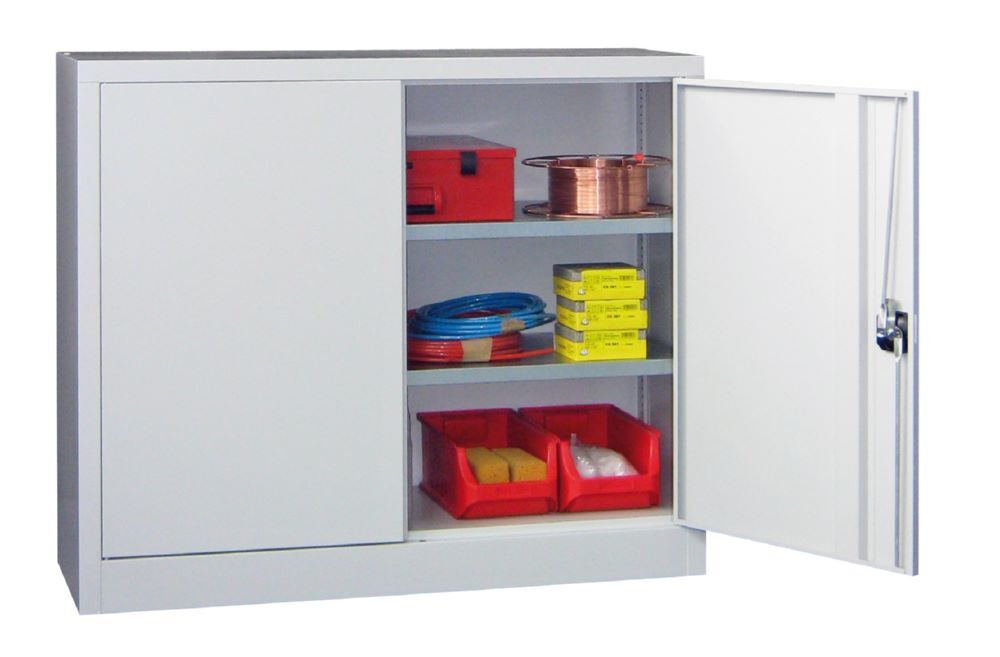 Produktbild PAVOY Flügeltürenschrank 1000x1200x600 mm 2 Böden verzinkt RAL 7035