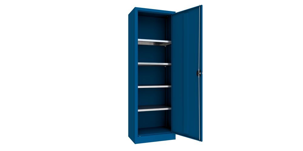 Produktbild Flügeltürenschrank, 1950x640x400 mm, 4 Böden verzinkt, RAL 5010 bild 2