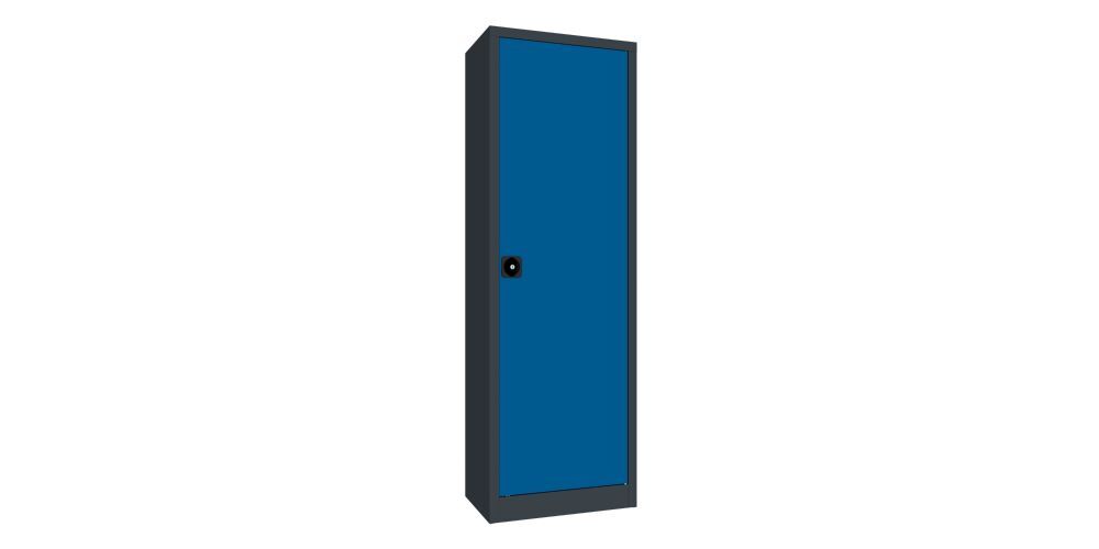 Produktbild PAVOY Flügeltürenschrank 1950x640x400 mm 4 Böden verzinkt RAL 7016/5010