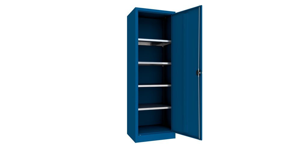 Produktbild Flügeltürenschrank, 1950x640x500 mm, 4 Böden verzinkt, RAL 5010 bild 2