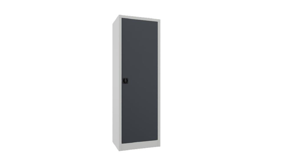 Produktbild PAVOY Flügeltürenschrank 1950x640x500 mm 4 Böden verzinkt RAL 7035/7016
