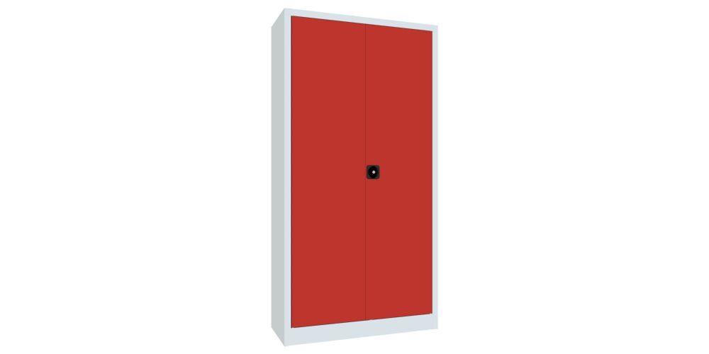 Produktbild PAVOY Flügeltürenschrank 1950x1000x400 mm 4 Böden verzinkt RAL 7035/3000
