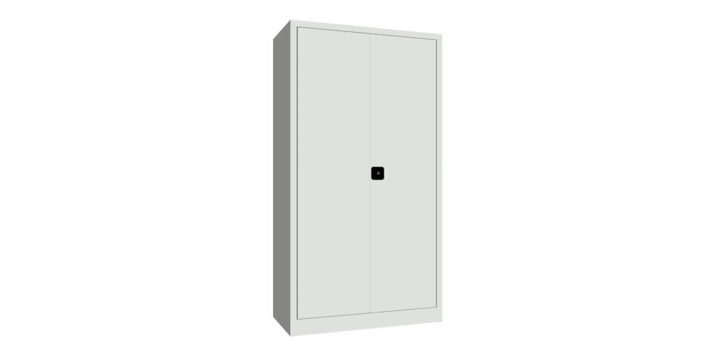 Produktbild PAVOY Flügeltürenschrank 1950x1000x500 mm 4 Böden verzinkt RAL 7035